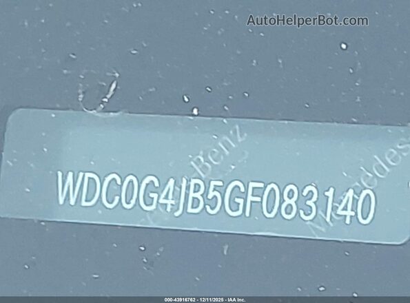 WDC0G4JB5GF083140 2016 MERCEDES-BENZ GLC 300 Белый 