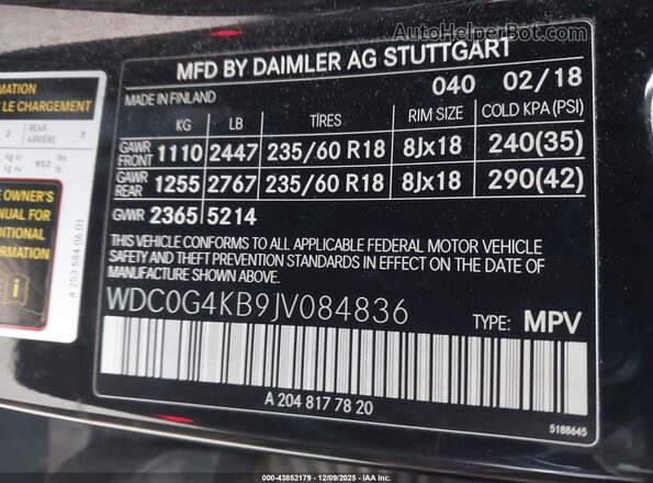 WDC0G4KB9JV084836 2018 MERCEDES-BENZ GLC 300 Black 