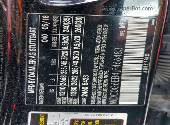 WDC0G6EB4JF466483 2018 MERCEDES-BENZ GLC-CLASS Черный 
