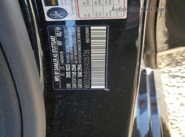 WDD2J5JB5KA035736 2019 MERCEDES-BENZ CLS-CLASS Черный Вид подкапотного пространства