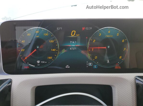 WDD3G4EB7LW039685 2020 MERCEDES-BENZ A White Вид щитка приладів