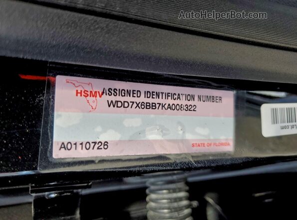 WDD7X6BB7KA008322 2019 MERCEDES-BENZ AMG Черный Вид подкапотного пространства