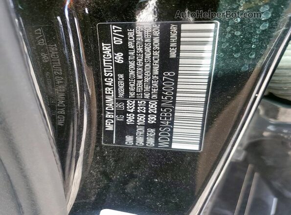 WDDSJ4EB5JN560078 2018 MERCEDES-BENZ CLA-CLASS Black Вид наклейки з VIN-кодом