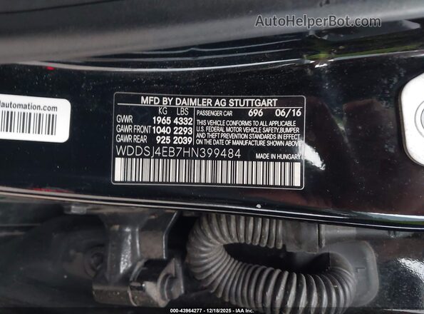 WDDSJ4EB7HN399484 2017 MERCEDES-BENZ CLA 250 Black 