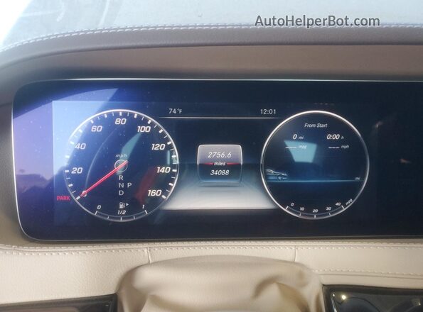 WDDUG6GB2KA428694 2019 MERCEDES-BENZ S Black Widok zestawu wskaźników