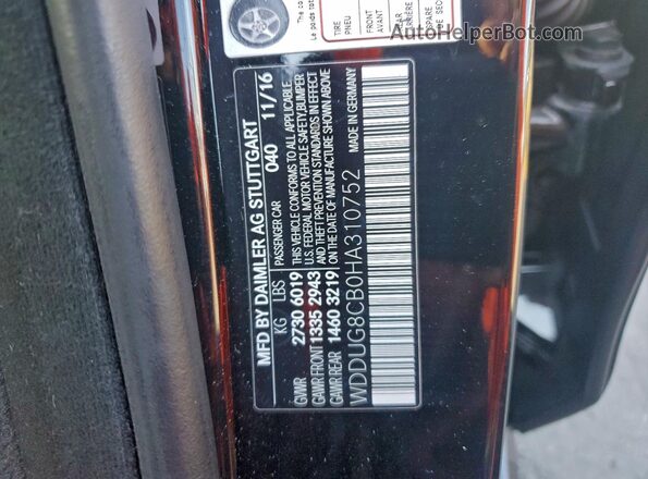 WDDUG8CB0HA310752 2017 MERCEDES-BENZ S Black Engine compartment view