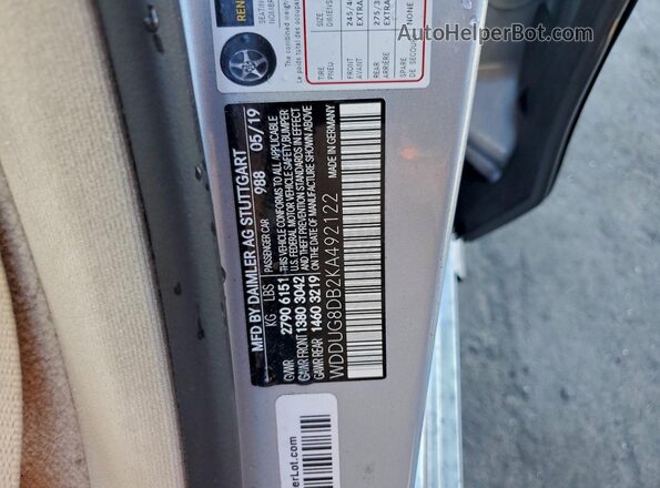 WDDUG8DB2KA492122 2019 MERCEDES-BENZ S Blue Engine compartment view