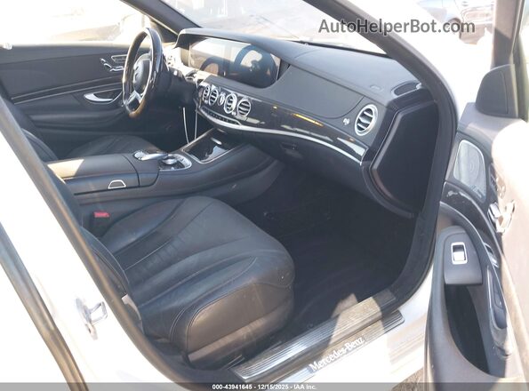 WDDUG8DB3KA474213 2019 MERCEDES-BENZ S-CLASS Белый Вид салона спереди