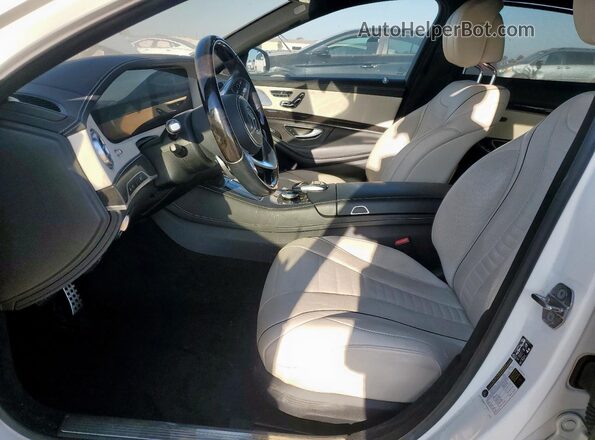 WDDUG8DB8KA437495 2019 MERCEDES-BENZ S White Widok wnętrza z przodu