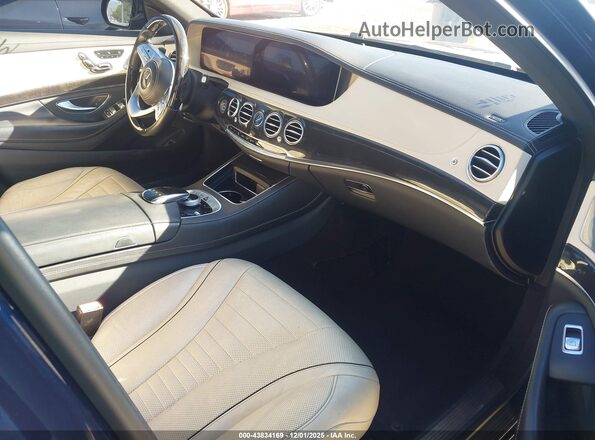 WDDUG8DBXKA439376 2019 MERCEDES-BENZ S-CLASS Dark Blue Вид салону спереду