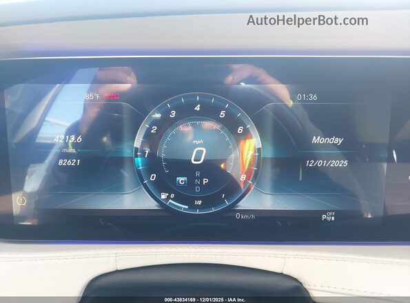 WDDUG8DBXKA439376 2019 MERCEDES-BENZ S-CLASS Dark Blue Вид задніх сидінь