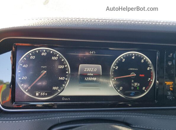 WDDUG8FB9GA205072 2016 MERCEDES-BENZ S Gray ხელსაწყოთა პანელის ხედი