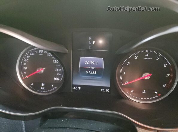 WDDWF4KB3JR421082 2018 MERCEDES-BENZ C Silver Instrument cluster view