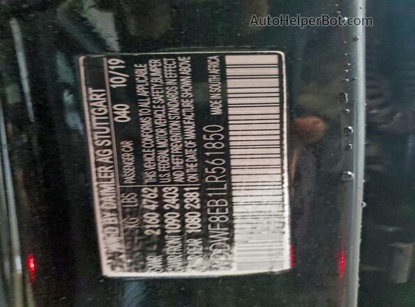 WDDWF8EB1LR561850 2020 MERCEDES-BENZ C Black Vista del compartimento del motor
