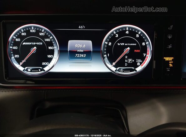 WDDXJ7JBXGA011926 2016 MERCEDES-BENZ AMG S 63 Белый Вид задних сидений