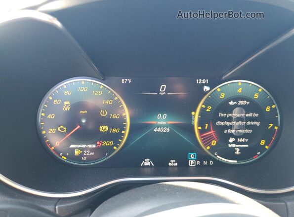 WDDYJ7HA8LA026341 2020 MERCEDES-BENZ AMG White Instrument cluster view