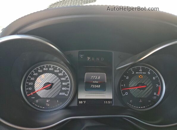 WDDYK7HA0JA018650 2018 MERCEDES-BENZ AMG White ხელსაწყოთა პანელის ხედი