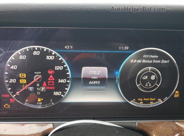 WDDZF8EB7LA714906 2020 MERCEDES-BENZ E Silver ხელსაწყოთა პანელის ხედი