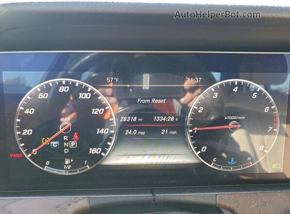 WDDZF8EBXLA744725 2020 MERCEDES-BENZ E Синий Вид щитка приборов