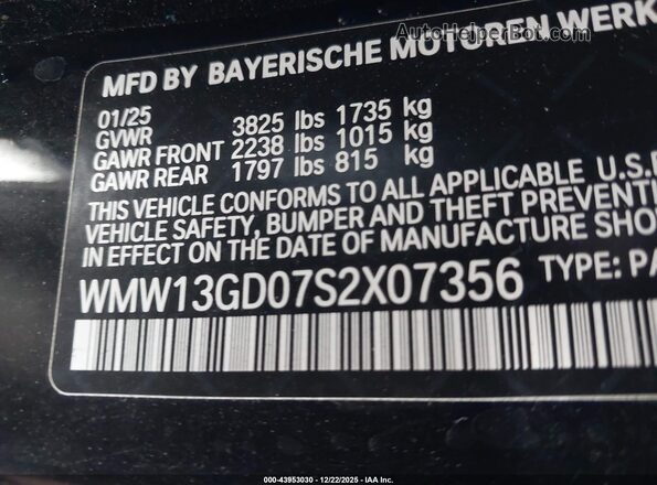 WMW13GD07S2X07356 2025 MINI HARDTOP Black Engine compartment view