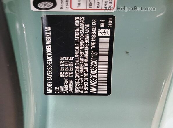 WMW23GD02S2X01131 2025 MINI COOPER Blue Vista del compartimento del motor