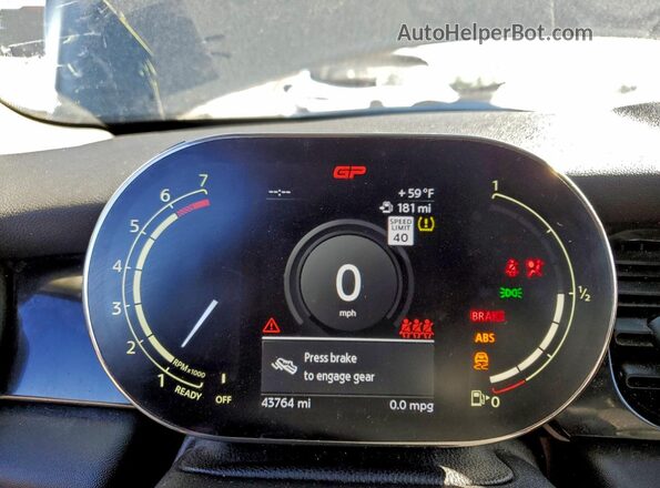 WMW53DH02P2T77479 2023 MINI COOPER Two Tone Սարքավորումների վահանակի տեսք