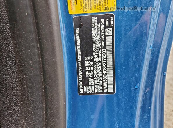 WMW53DH08P2T79303 2023 MINI COOPER Blue 