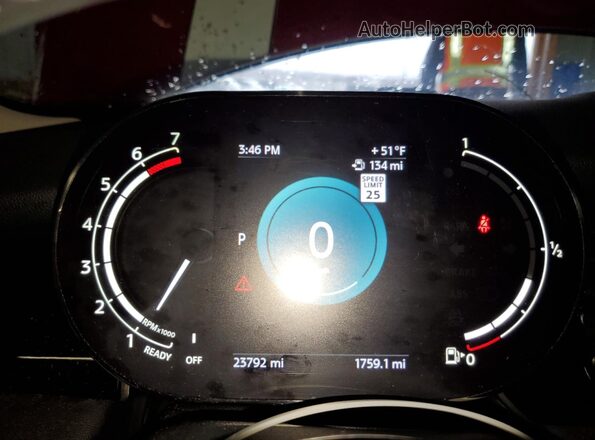 WMW53DH09N2S44294 2022 MINI COOPER Red Instrument cluster view