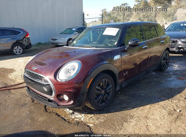 WMWLU5C32H2E83818 2017 MINI CLUBMAN Maroon წინა მარცხენა ხედი სამი მეოთხედიდან