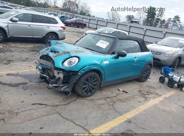 WMWWG9C57H3C22675 2017 MINI CONVERTIBLE Бирюзовый Передняя левая четверть