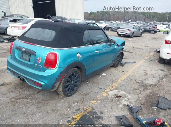 WMWWG9C57H3C22675 2017 MINI CONVERTIBLE Бирюзовый Задняя правая четверть