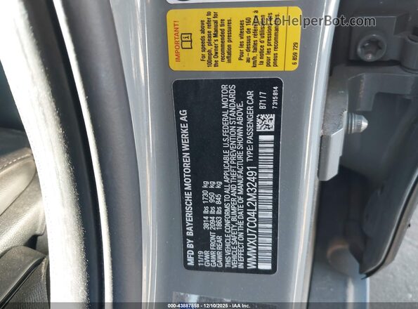 WMWXU7C04L2M32491 2020 MINI HARDTOP Gray Շարժիչի բաժամունքի տեսք
