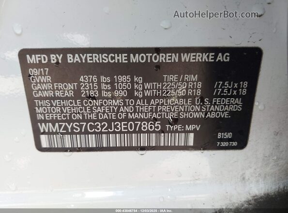 WMZYS7C32J3E07865 2018 MINI COUNTRYMAN White Engine compartment view