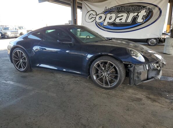 WP0AA2A91MS206545 2021 PORSCHE 911 Синий Передняя правая четверть