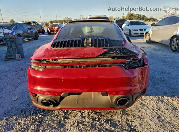 WP0AA2A95MS205382 2021 PORSCHE 911 Red Вид ззаду