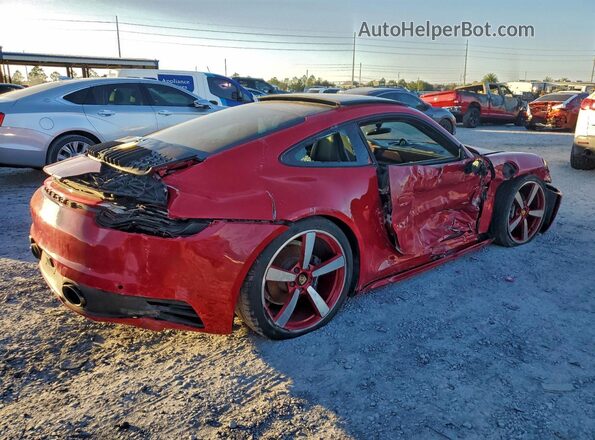 WP0AA2A95MS205382 2021 PORSCHE 911 Red Задня права чверть