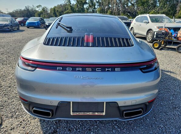 WP0AA2A95MS205589 2021 PORSCHE 911 Серебряный Вид сзади