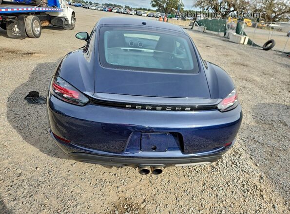 WP0AB2A80KS278273 2019 PORSCHE CAYMAN Blue Вид ззаду