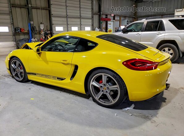 WP0AB2A81GK185768 2016 PORSCHE CAYMAN Желтый Задняя левая четверть