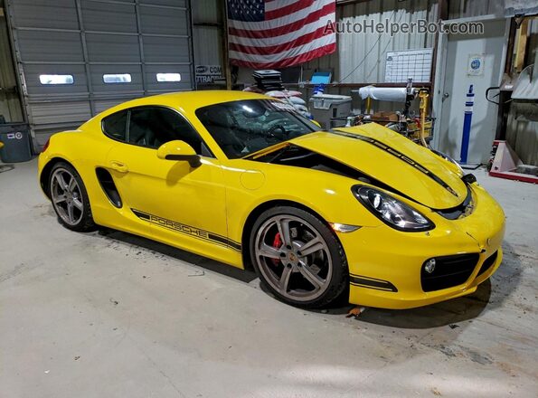 WP0AB2A81GK185768 2016 PORSCHE CAYMAN Желтый Передняя правая четверть