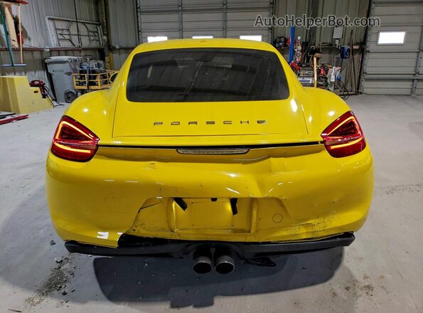 WP0AB2A81GK185768 2016 PORSCHE CAYMAN Желтый Вид сзади