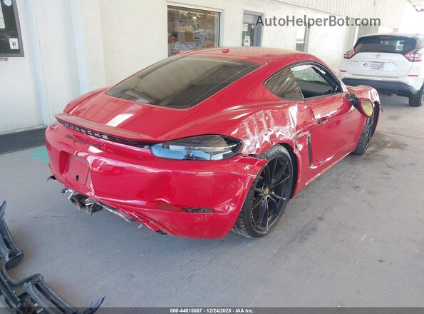 WP0AB2A83JS278458 2018 PORSCHE CAYMAN Red უკანა მარჯვენა