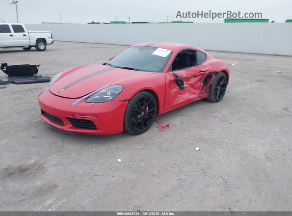 WP0AB2A83MS275208 2021 PORSCHE CAYMAN Red Передня ліва чверть