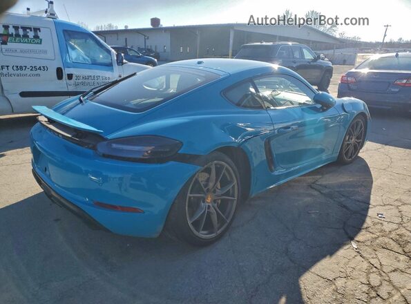 WP0AB2A85JK279482 2018 PORSCHE CAYMAN Blue Tył prawy
