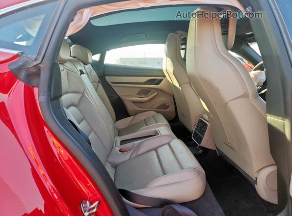 WP0AB2Y14LSA50998 2020 PORSCHE TAYCAN Red Rear seats view