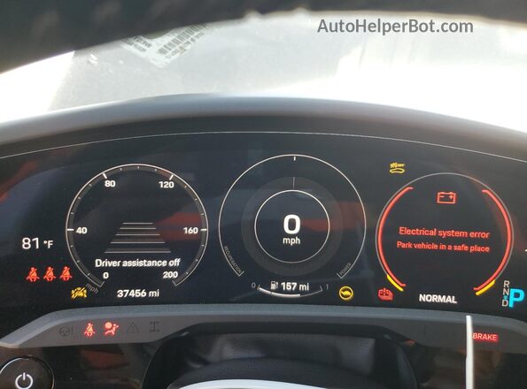 WP0AB2Y15MSA41339 2021 PORSCHE TAYCAN Gray Widok zestawu wskaźników