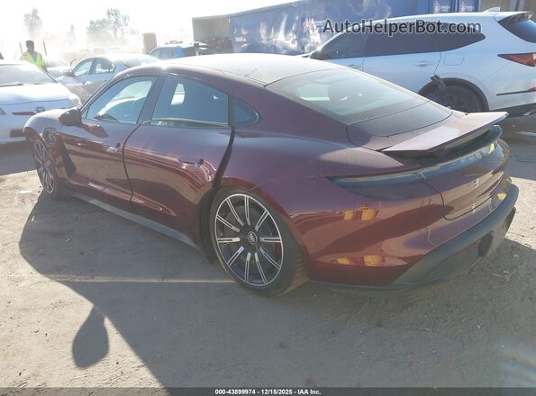 WP0AB2Y16NSA45160 2022 PORSCHE TAYCAN Maroon Հետևի ձախ