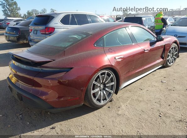 WP0AB2Y16NSA45160 2022 PORSCHE TAYCAN Maroon Հետևի աջ