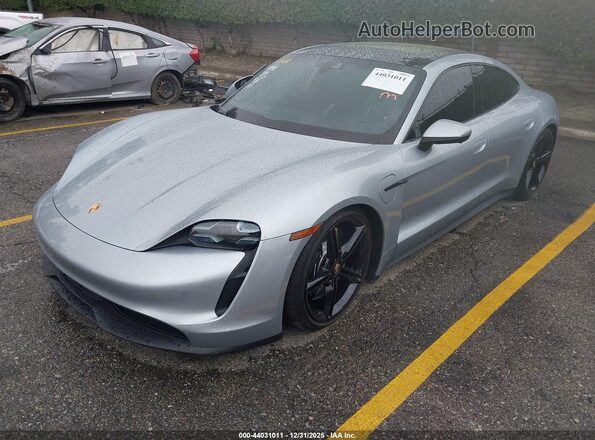WP0AB2Y17MSA40953 2021 PORSCHE TAYCAN Серебряный Передняя левая четверть