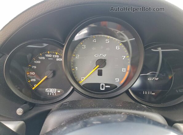 WP0AC2A89GK197292 2016 PORSCHE CAYMAN Silver Vista del cuadro de instrumentos